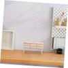 Abaodam Miniature House Desk Mini Furniture Set for Model Miniature Decor Sturdy Wood view 3