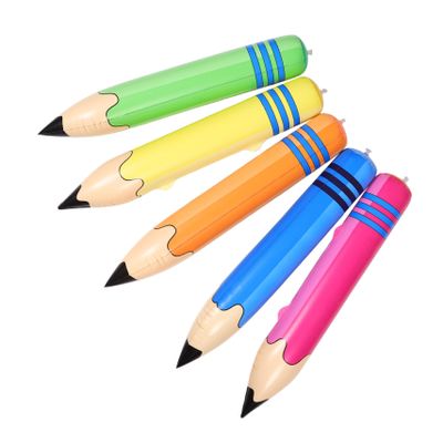 BRIGHTFUFU 5pcs Giant Inflatable Pencil Toys Pvc Hammer Barbell for School Party Decorations