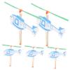 Abaodam 5pcs Rubber Band Powered Helicopter Toys Glider Aircraft for Outdoor Fun Creative Flying Toys for Boy Girl Lightweight and Easy to Carry Birthday Gift view 1
