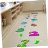 KICHOUSE 1set Removable Floor Number Game Stickers for Boys and Girls Lattice for Playroom and Bedroom Material Fun Patterns for Interactive Learning and Decor view 3