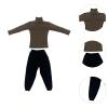 1:6 Male Doll Clothes Turtleneck Sweater and Pants Clothing Model for 12inch Male Doll Figures, Dark Brown view 3