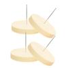 Anneome 4pcs Wooden Needle Stand for Felting Dolls Display Holder Solid Base Short Needle Doll Stand for Crochet Animal Figures and Projects view 1