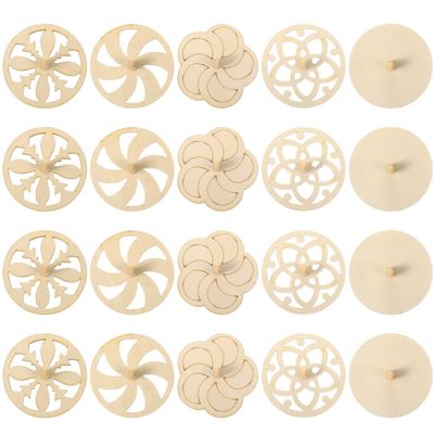 DOITOOL Wooden Spinning Tops: 20PCS Unfinished Spinning Tops DIY Kids Painting Toys for Children to Paint Craft Supplies