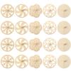 DOITOOL Wooden Spinning Tops: 20PCS Unfinished Spinning Tops DIY Kids Painting Toys for Children to Paint Craft Supplies view 1