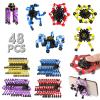 48PCS Valentines Day Gift for Kids Fidget Toys Bulk Transformable Fidget Spinner for Kids and Adults, Stress Relief Sensory Toy Robot Spinner Toy for Valentines Day Gifts Easter Basket Stuffers view 1