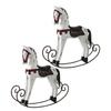 BCOATH 2pcs Wooden Rocking Horse Horse Crafts Rocking Handmade Ornament Home Decor view 1