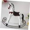 BCOATH 2pcs Wooden Rocking Horse Horse Crafts Rocking Handmade Ornament Home Decor view 2