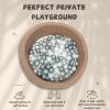 Foam Ball Pit for Toddlers - 36.5" x 13.2" Toddler Ball Pit (Includes 150 Balls),100% Cotton Cover & High-Resilience Memory Foam, Machine Washable, Foldable for Indoor/Outdoor (Brown) view 4
