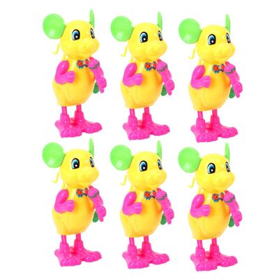 BESTonZON 6pcs Wind up Toy Microphone Mouse Fun Clockwork Educational Toy for Boys and Girls Safe and Portable for Christmas and Colors