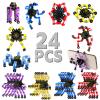 24PCS Valentines Day Gift for Kids Fidget Toys Bulk Transformable Fidget Spinner for Kids and Adults, Stress Relief Sensory Toy Robot Spinner Toy for Valentines Day Gifts Easter Basket Stuffers view 1