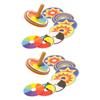 CIYODO 2sets Wooden Tops Toys Boys and Girls Painting Spinning Toy Top for Fun view 1