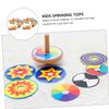 CIYODO 2sets Wooden Tops Toys Boys and Girls Painting Spinning Toy Top for Fun view 4