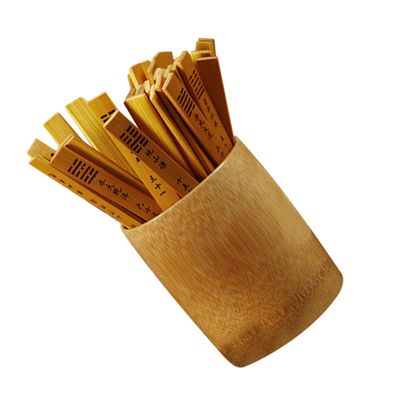 BRIGHTFUFU Hexagram Bamboo Sticks Chinese Divination Supply Vintage Prop for Games
