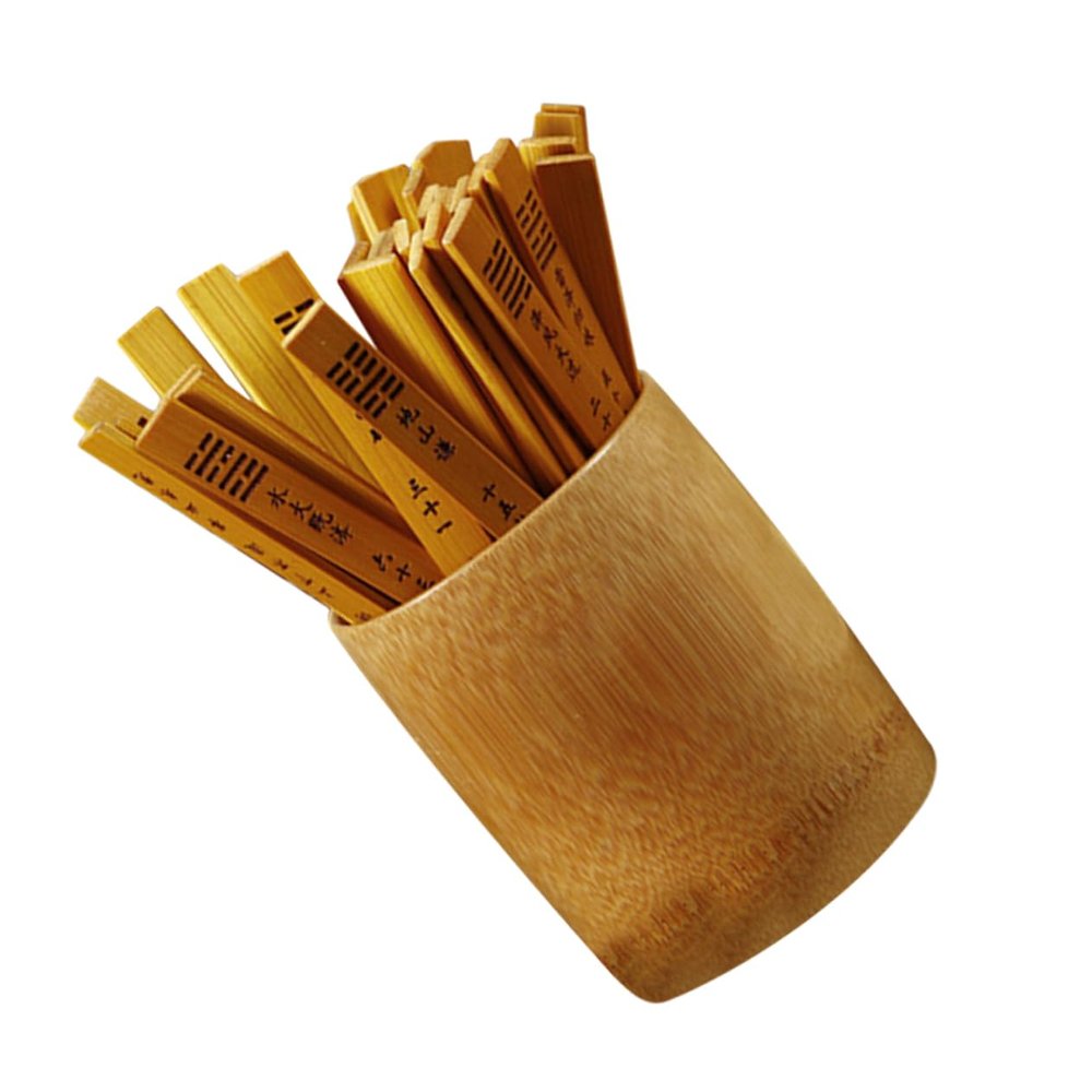 BRIGHTFUFU Hexagram Bamboo Sticks Chinese Divination Supply Vintage Prop for Games