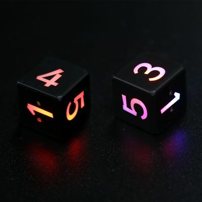 2 Pack Number Dice, Light up Dice, dice Built-in Vibration Sensor chip, Vibration Will Glow. One Charge can Last for 1000 uses.
