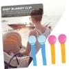 Abaodam 4pcs Girl Stroller Blanket Clips Pram Clip for Blanket Stroller Strong Bite Force view 3
