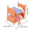 DOITOOL Dollhouse Bunk Beds, Doll House Furniture Dollhouse Decoration Accessories Simulation Doll House Miniature Bunk Bed DIY Dolls Beds view 3