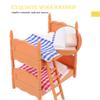DOITOOL Dollhouse Bunk Beds, Doll House Furniture Dollhouse Decoration Accessories Simulation Doll House Miniature Bunk Bed DIY Dolls Beds view 4