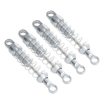 4X Metal Shock Absorbers Dampers Assembled,Upgrades Kit,Spare Parts Metal Spring for 1:12 Scale MN168 MN99S MN78 Vehicles, Silver
