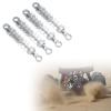 4X Metal Shock Absorbers Dampers Assembled,Upgrades Kit,Spare Parts Metal Spring for 1:12 Scale MN168 MN99S MN78 Vehicles, Silver view 2
