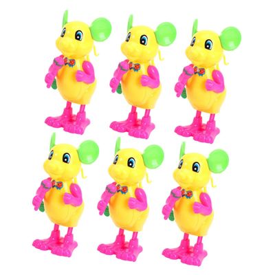 BESPORTBLE 6pcs Cartoon Clockwork Mouse Toy Random Color Wind-up Boys and Girls Toys for Playtime Safe Material Engaging for Parent Interaction
