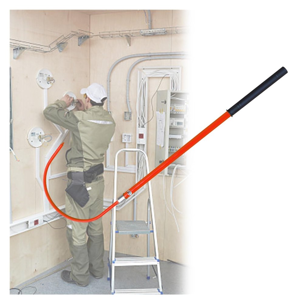 High Voltage Insulated Rescue Hook Commercial Body Rescue Hook 6 FT Insulated 3 5 10ft Long, 10kV 35kV 110kV 220kV High Voltage Electrical Lifeguard Pole Kit, Lightweight Electrocution Emergency Rescu