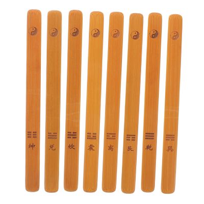 BESTonZON 8pcs i Ching Divination Bamboo Sticks Feng Shui Gifts Mom Chinese Decor Luck Charms Vintage Blank Sticks Astrologie Fortune