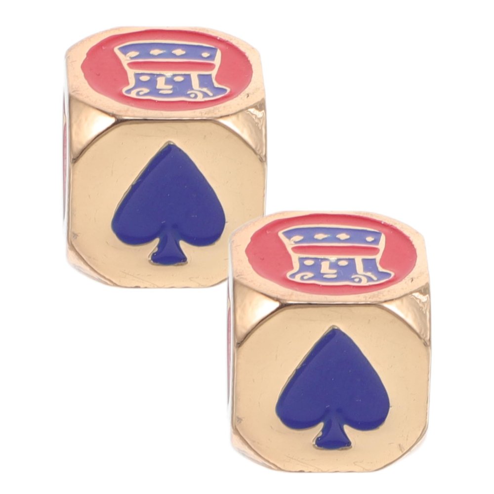 Abaodam 2pcs Heart Pattern Zinc Alloy Dice for Board Games and Tabletop Roleplaying Fair Rolling and Charming Design for Family Gatherings and Parties