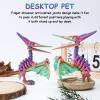 3D Printed Dinosaur, 3D Printed Animals Dragon Fidget Toy Adult Desk, Poseable Dino Skeletons with Articulated Joints, Easter Basket Stuffers, Home Decor, Stress Relief Toy for Autism (Pterosaur) view 2