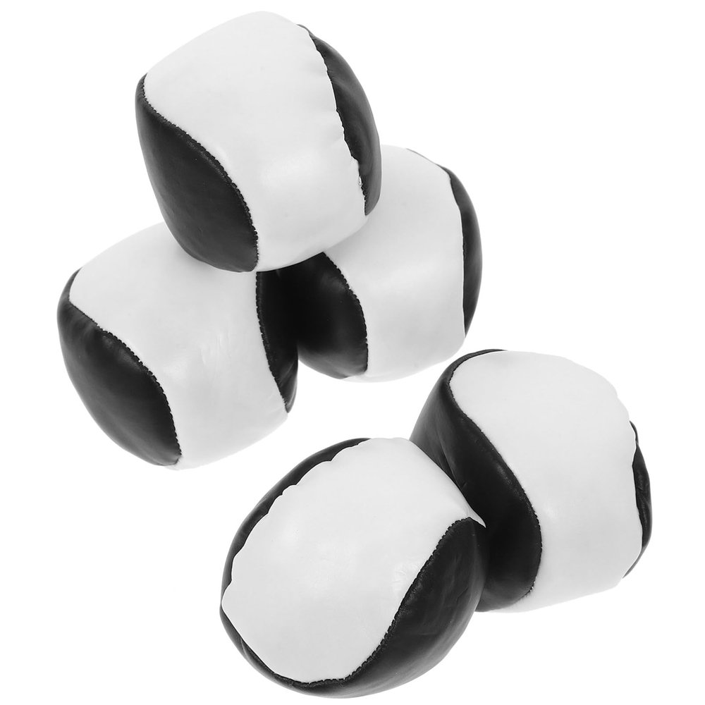 CIYODO 5pcs Boys and Girls Outdoor Leather Bean Bags for Toss Games Sturdy Waterproof Round Design for Family Fun and Backyard Play