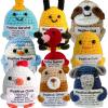 ailov 9 Pack Positive Crochet Animals, Mini Emotional Support Plush, Thank You Appreciation Gifts in Bulk for Teacher Coworkers Employee, Home Office Decor view 1