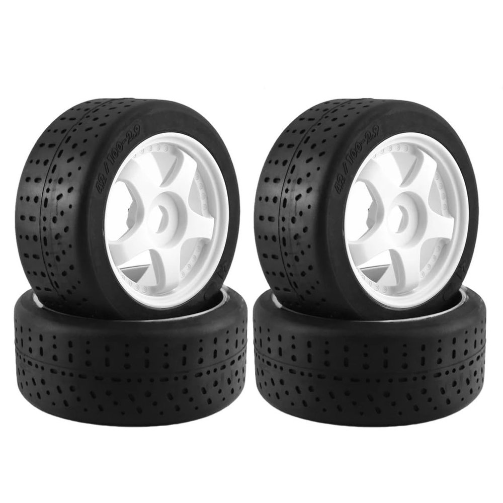 5-Spoke 100x42mm 42/100 Tire Tyre 17mm Wheel Hex for Arrma 1/7 Infraction Felony Limitless RC Car Upgrade Parts Accessories(White)
