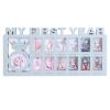 12 Month Baby Photo Display  Newborn Keepsake Picture Collage with Stand for Monthly Milestone Showcase 2/2 (Blue) view 1
