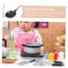 HONMEET Miniature Cast for Pretend Play Kitchen Gadget Small Wok Model Simulation Cooking Tool for Creative Role Play view 2