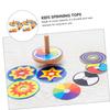 BESPORTBLE 2sets Educational Wooden Gyroscope Toys Spinning Tops for Two Boys and Girls Gyroscope Games view 2