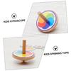 BESPORTBLE 2sets Educational Wooden Gyroscope Toys Spinning Tops for Two Boys and Girls Gyroscope Games view 3