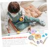 FELTECHELECTR 1Set Kitchen with Cooking Utensils Pretend Cookware Set for Miniature Kitchen Accessories for Creative Role Play for Ages view 3