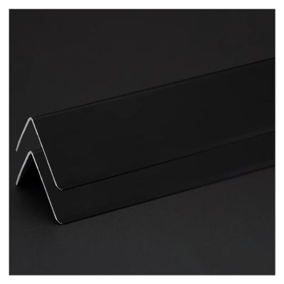 HQLBD 8 Ft Black Wall Corner Shield Protectors 1/2/4/6/8 Pcs, L Molding Metal Edge Guards Trim Angle Bumpers for Indoor Kitchen Cabinet Baseboard High-Impact Areas, Easy to Install(W-3.0cm,2 Pack)