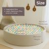 Wonder Space 47" Premium Kids Foam Ball Pit, CPSIA-Certified Safe Soft Play Pool for Toddlers, Large Spacious Round Design for 2-3 Kids, Ideal Gift for Indoor Nursery (Ivory) view 2