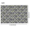 Miniature Dollhouse Accessories Wall Paper 37.8 * 14.2Inch - Wallpaper Self-Adhesive Fit for 1/12 1/6 Scale Decorative Stickers - Dark Blue view 2