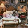 Miniature Dollhouse Accessories Wall Paper 37.8 * 14.2Inch - Wallpaper Self-Adhesive Fit for 1/12 1/6 Scale Decorative Stickers - Dark Blue view 3