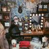 Miniature Dollhouse Accessories Wall Paper 37.8 * 14.2Inch - Wallpaper Self-Adhesive Fit for 1/12 1/6 Scale Decorative Stickers - Dark Blue view 4