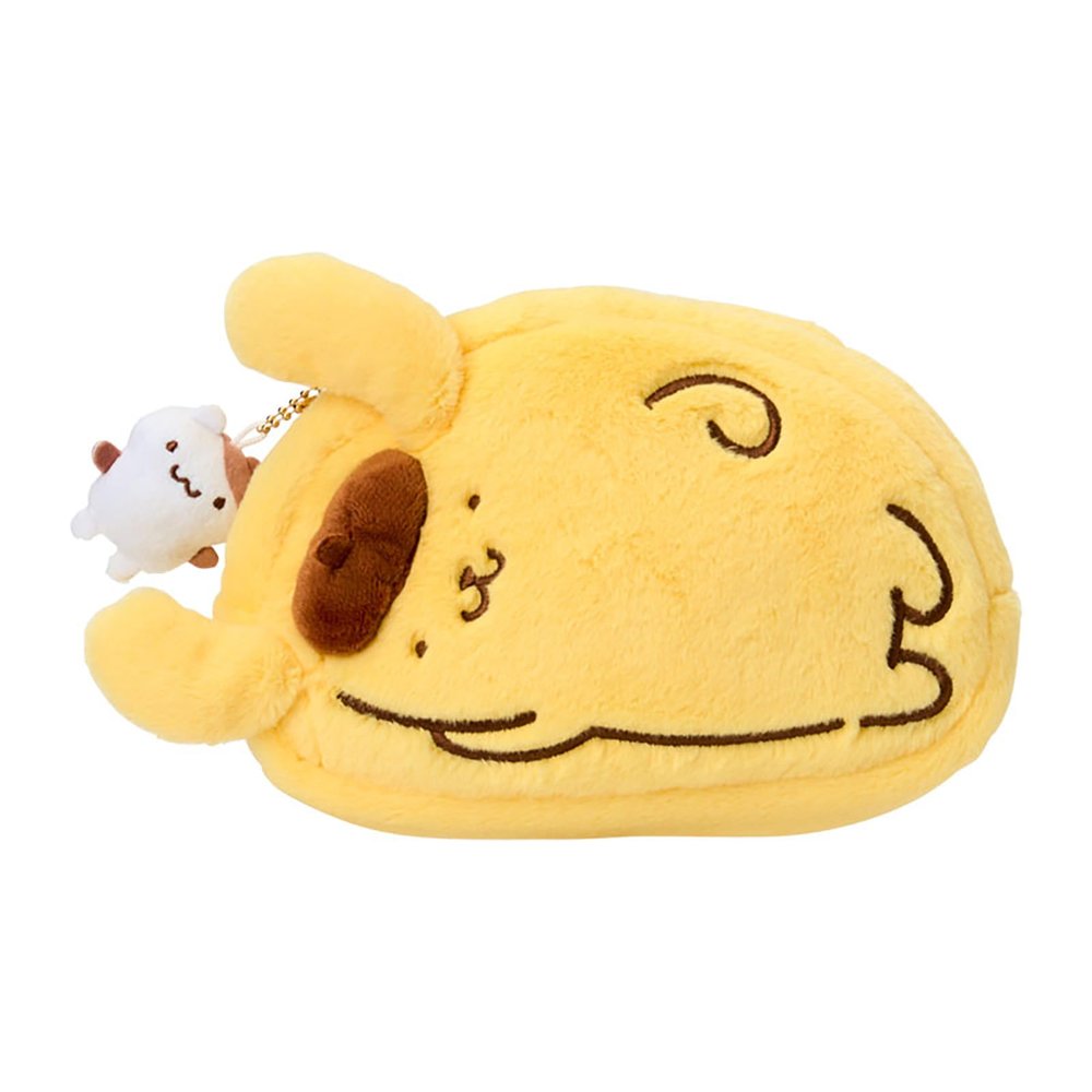 Sanrio 612995 Pouch (Pudding and Muffin Nakayoshi Time), Pompom Pudding, Polyester, Zinc Alloy, Recommended Ages 3 and Up