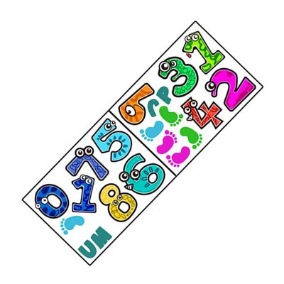 SUPVOX 1set Creative Number Game Lattice Stickers for Boys and Girls Removable Floor Decals for Playroom Nursery and Bedroom Decor Imagination Coordination Skills