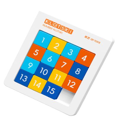 4x4 Magnetic Number Klotski Puzzle Macaron Colored Sliding Tiles Game Educational Math Toy Portable Travel Game Brain Teaser Toy for Kids & Adults (Compact Version)