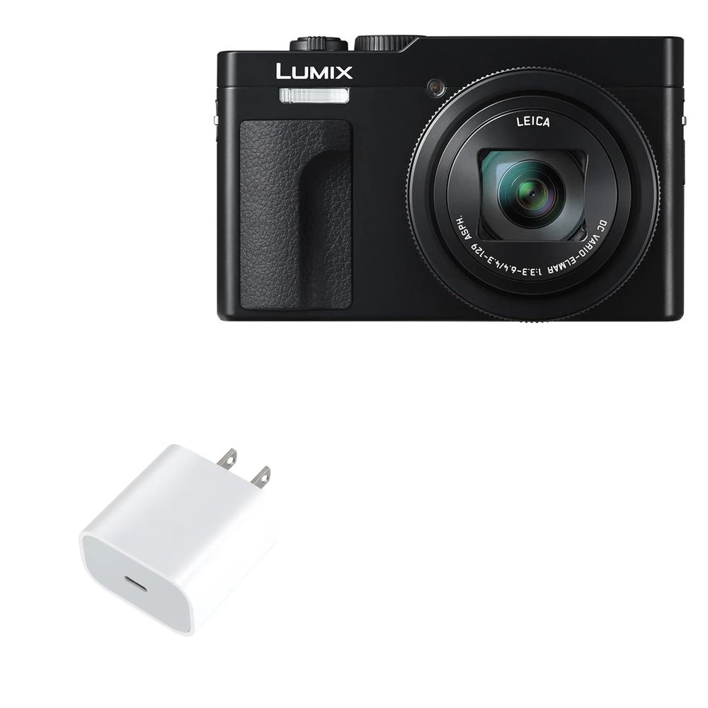 BoxWave Charger Compatible with Panasonic ZS99 - PD GAN miniCube (30W), 30W Tiny PD GAN Type-C Wall Charger - Winter White