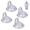 4 Packs Replacement Silicone Spout Compatible with NUK Learner Cup & Active Cup, Soft Transition Spout for Sippy Cups, Leak-Proof, BPA-Free, Easy to Clean Medium Flow view 1