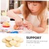 Angoily 8pcs Crafted Wooden Base Wool Felt Stand Doll Display Rack Holder Plushies Storage view 3