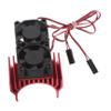 Veemoon Aluminum Alloy Heatsink Dual Fans for Brushed Motors Efficient Heat Dissipation for Climbing Cars and Trucks Radiator Cooling System view 1