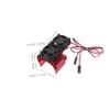 Veemoon Aluminum Alloy Heatsink Dual Fans for Brushed Motors Efficient Heat Dissipation for Climbing Cars and Trucks Radiator Cooling System view 2